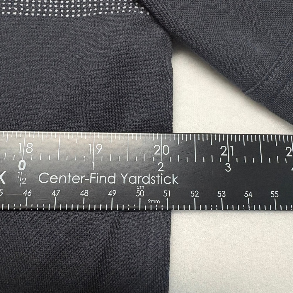 TravisMathew Polo Shirt Medium Black Grey Stripe Chest Pocket Short Sleeve - Picture 7 of 8